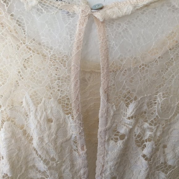 Zara Embroidered Off White Dress - Picture 6 of 7